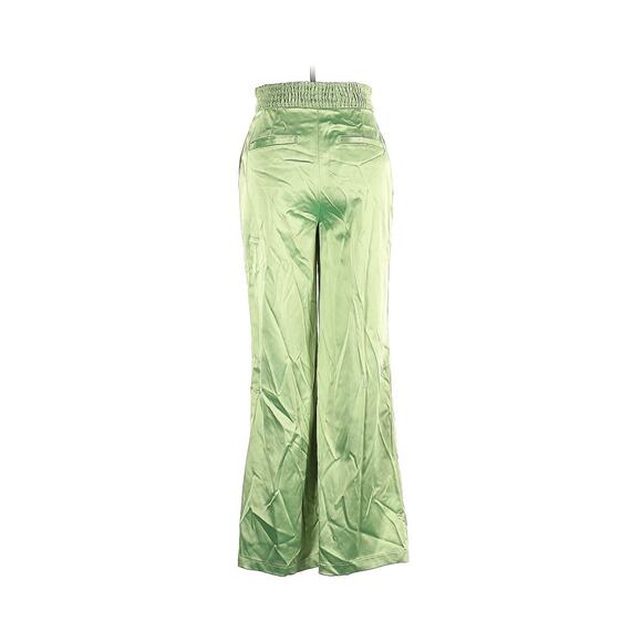 ALIÉTTE Green Neon Chartreuse Brat High Waist Wide Leg Pants size 6 - Picture 3 of 6